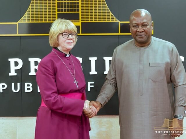 Archbishop of Canterbury Dame Sarah Mullally pays courtesy call on President Mahama