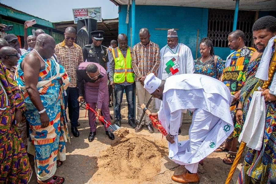 MP for Tema West cuts sod for 24-hour Economy Market