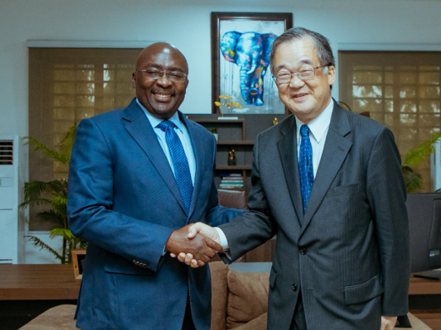 Bawumia discusses digitalisation, fintech, AI, flood control and methods to combat galamsey with Japanese Ambassador