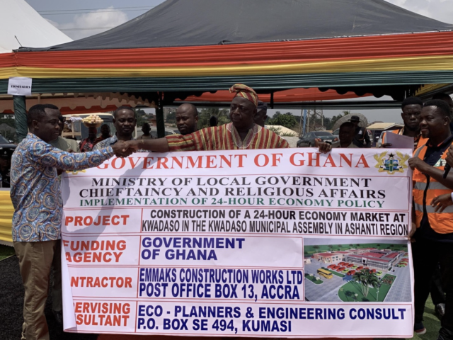Kwadaso MCE cuts sod for 24-hour market