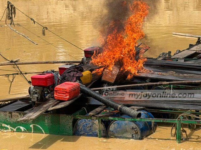 NAIMOS raids Ankobra, destroys 86 chanfang machines in fresh galamsey crackdown