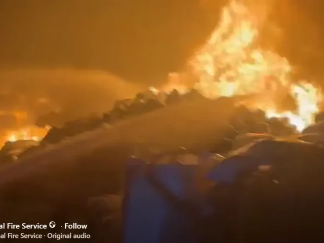 Fire guts Rubber Warehouse and Factory in Tema; firefighter sustain injuries