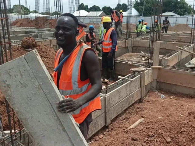 Upper West Parliamentary Caucus inspects progress of Wa West 24-hour market project at Ponyentanga