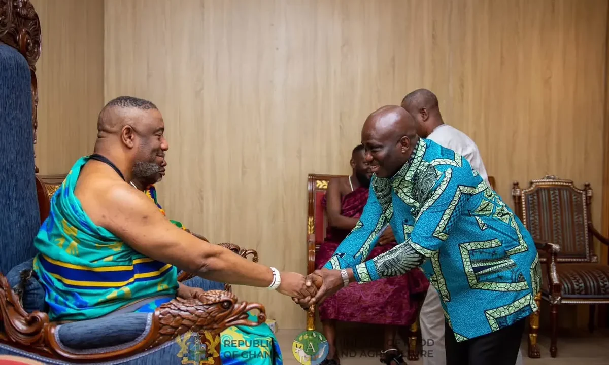 Agric Minister strengthens collaboration with Ga Mantse to advance agricultural productivity