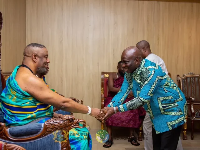 Agric Minister strengthens collaboration with Ga Mantse to advance agricultural productivity