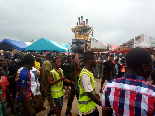 Youth celebrating the Homowo festival