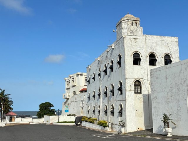 Osu Castle, also known as Christiansborg Castle, in Accra