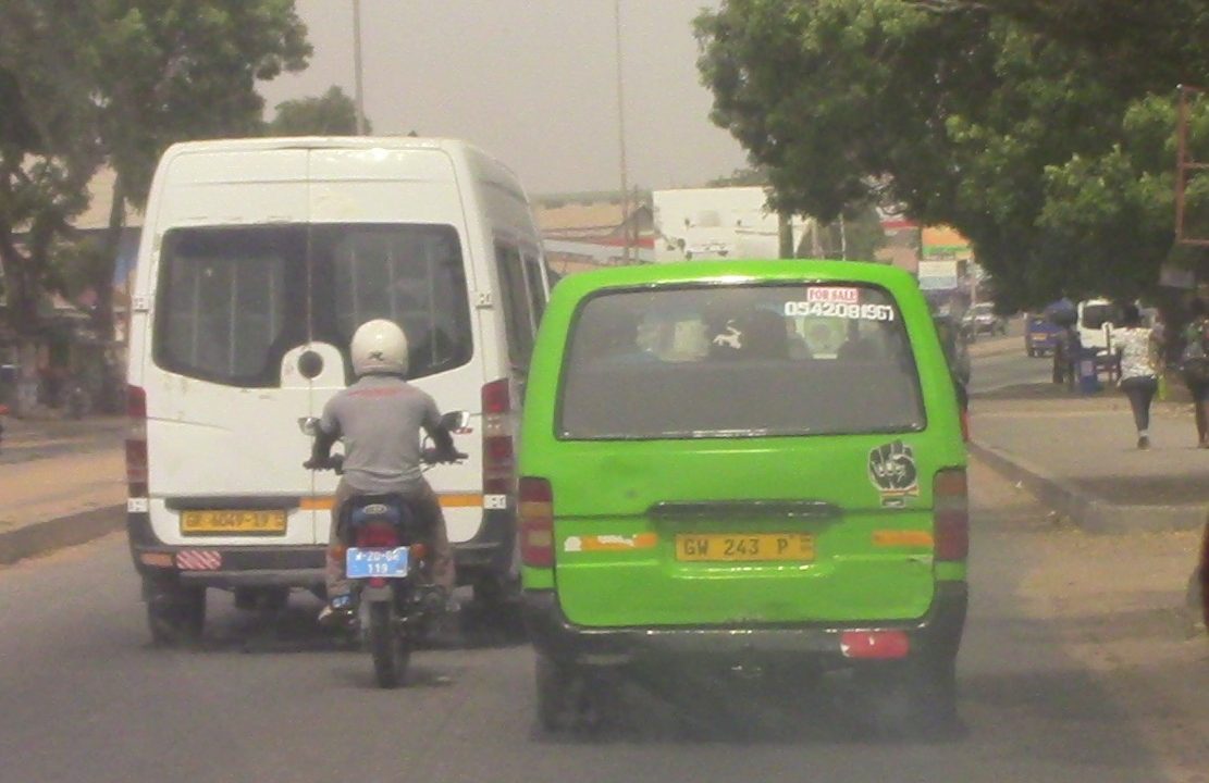 A tro-tro minibus on the streets of Accra