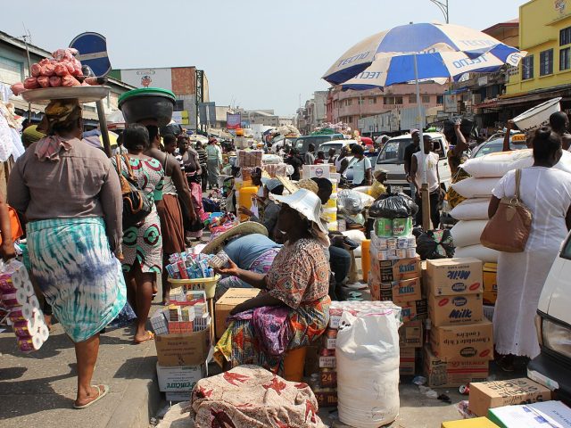 The street outside Makola Market, Accra