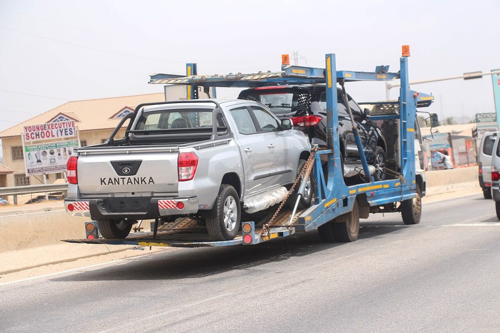 A tow truck in Ghana