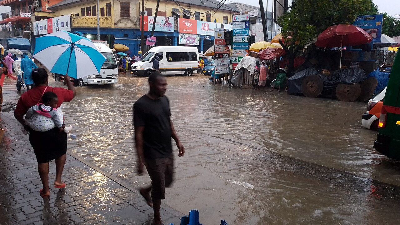 Floods after rain in Accra