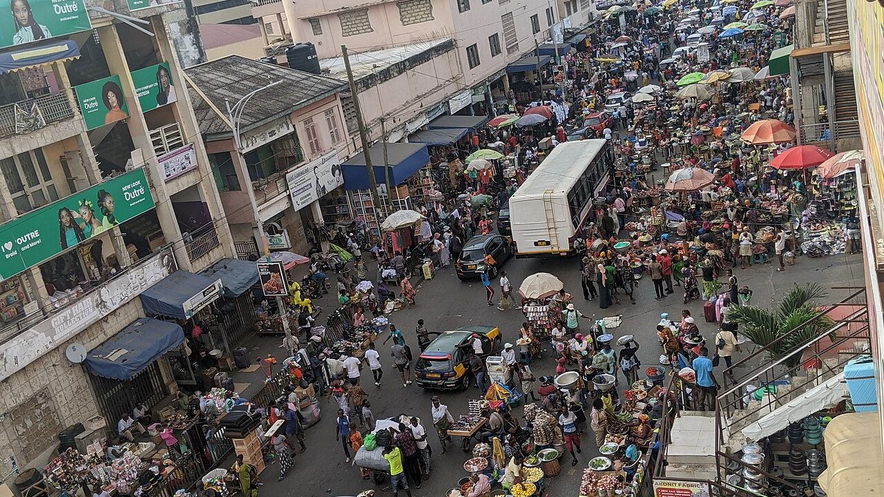 A market day at Makola Market