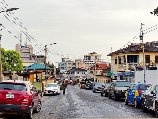 A street in the Adabraka neighbourhood of Accra