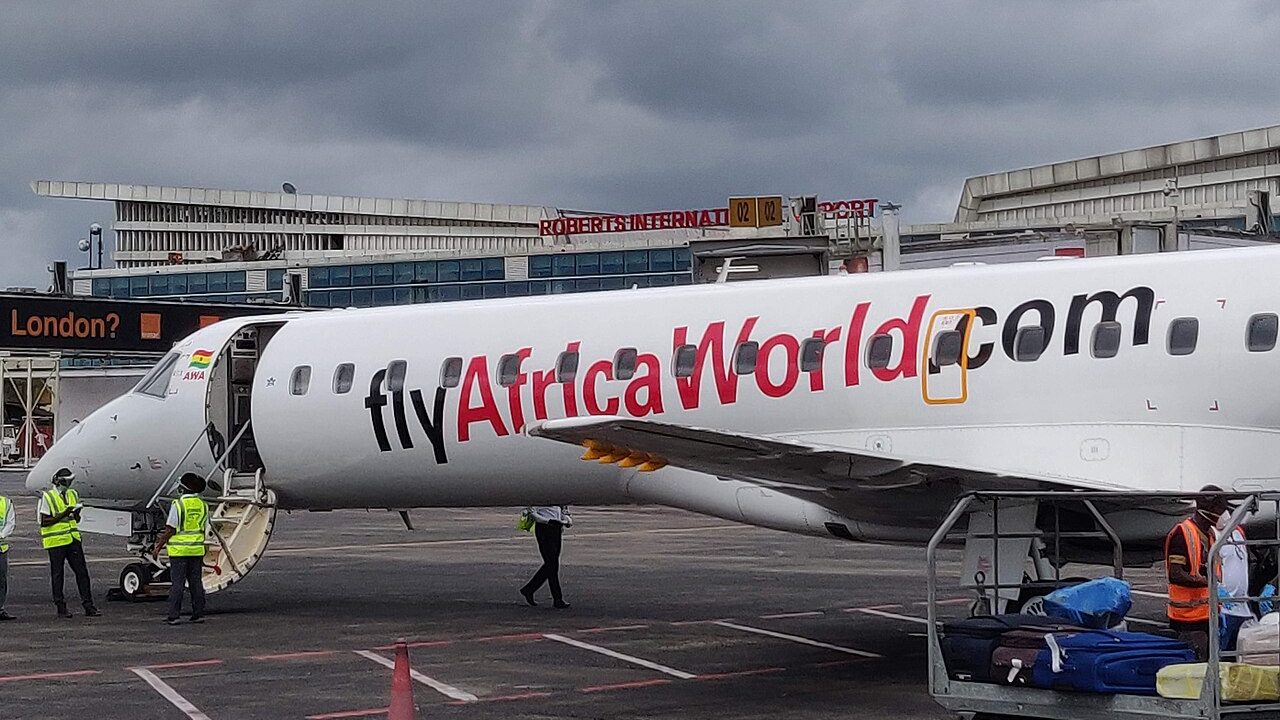 An Africa World Airlines Embraer 145