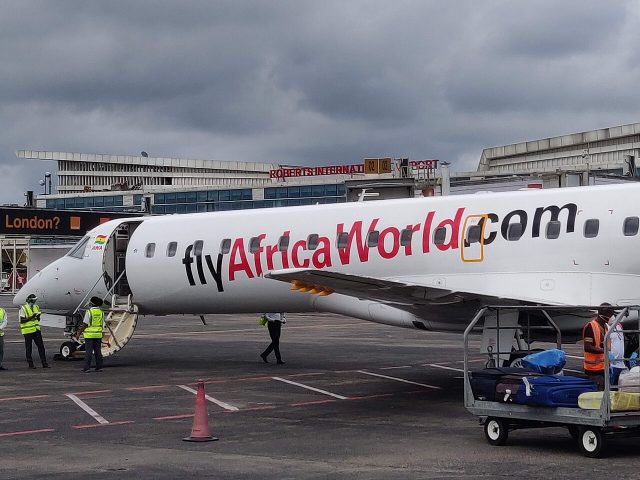 An Africa World Airlines Embraer 145