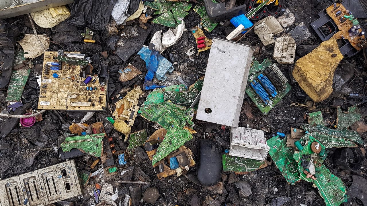 Electronic waste at Agbogbloshie, Accra