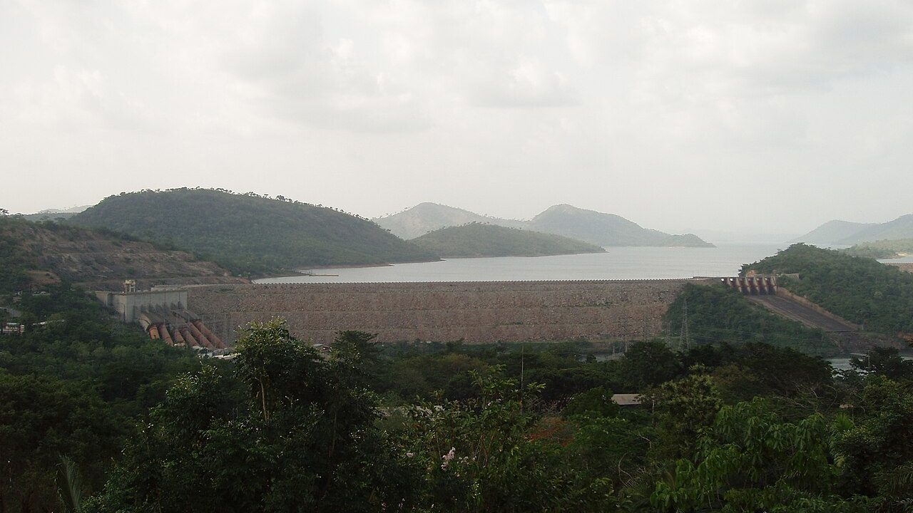 The Akosombo Dam on the Volta River