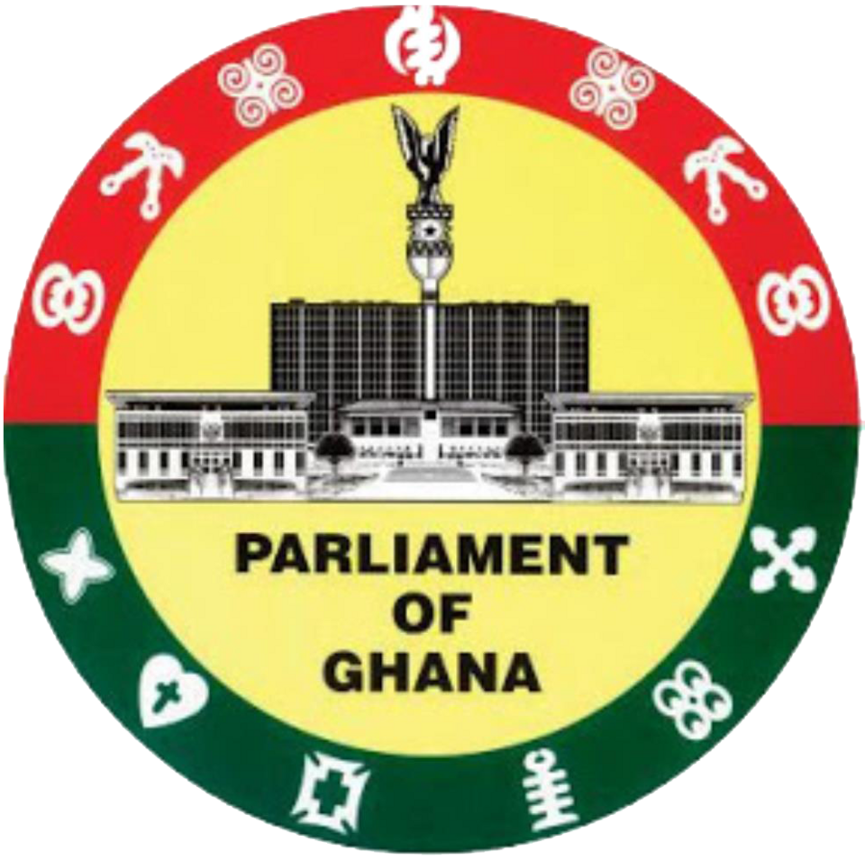 The emblem of the Parliament of Ghana