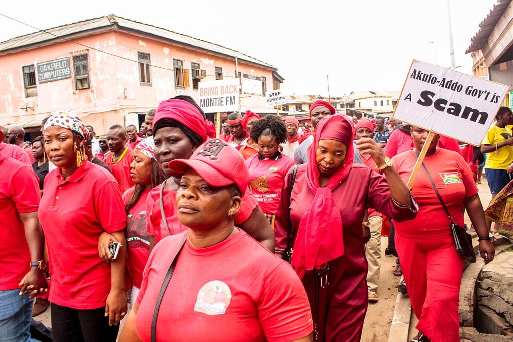 A protest against hardship in Accra