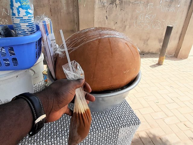 A local pot used to serve asaana