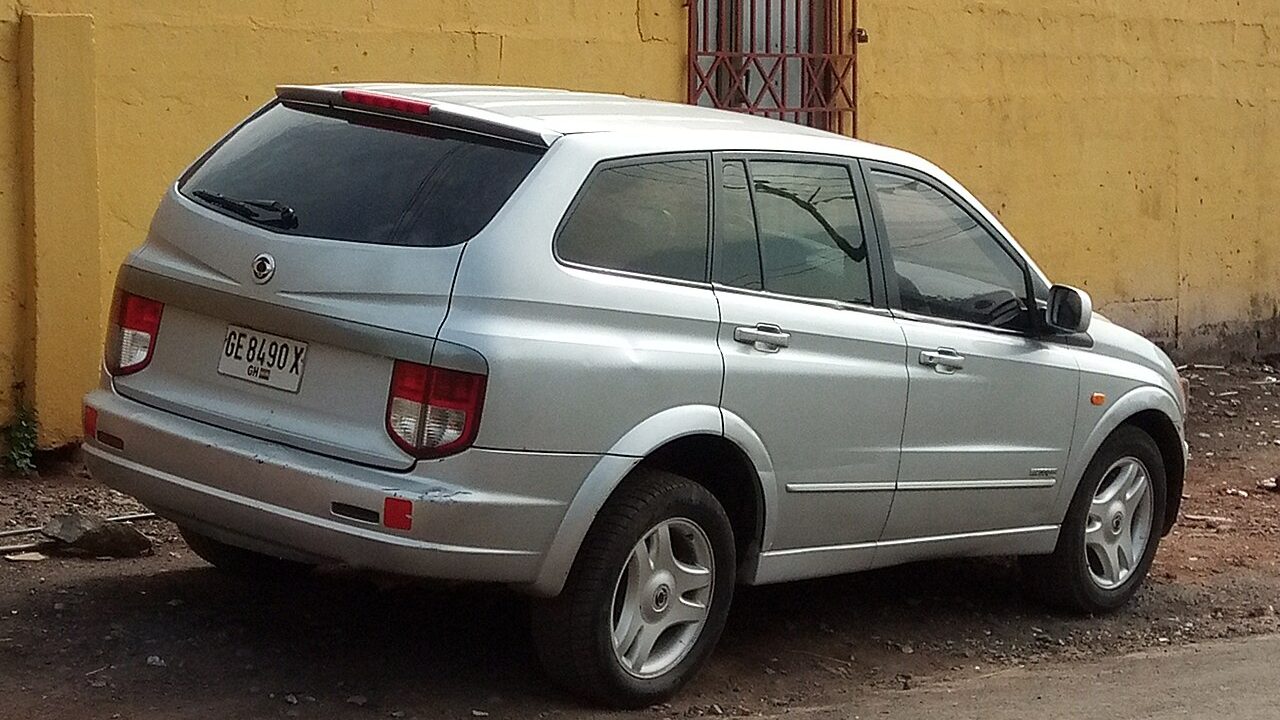 Cars parked in Ghana