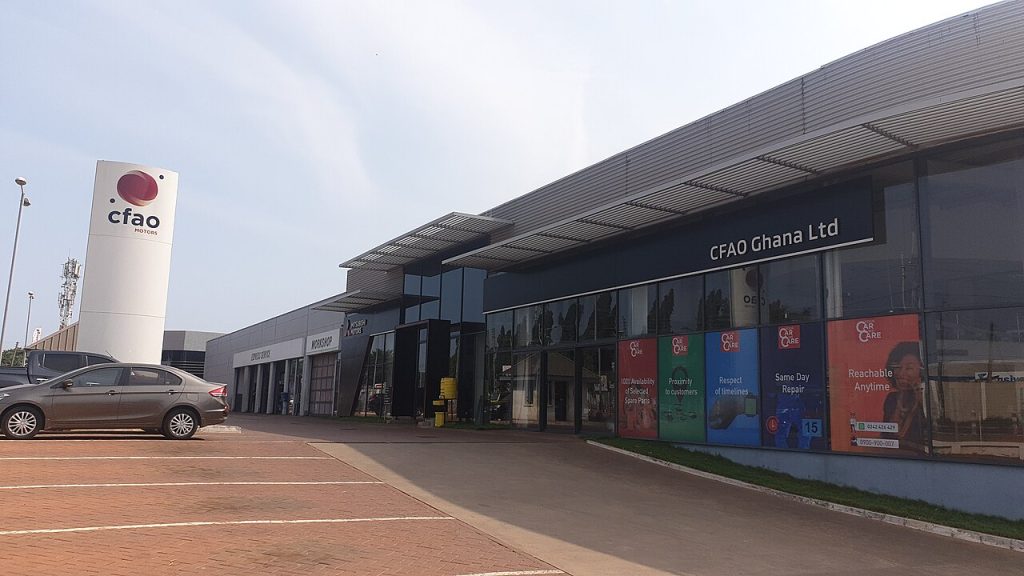A car showroom in Ghana