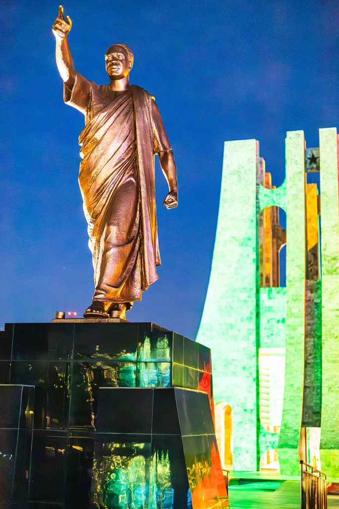 The Kwame Nkrumah monument in Accra
