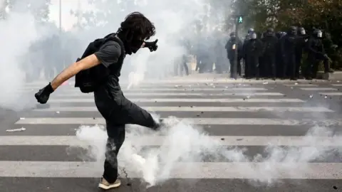 Tear gas in Paris and Marseille as school protests grow across France