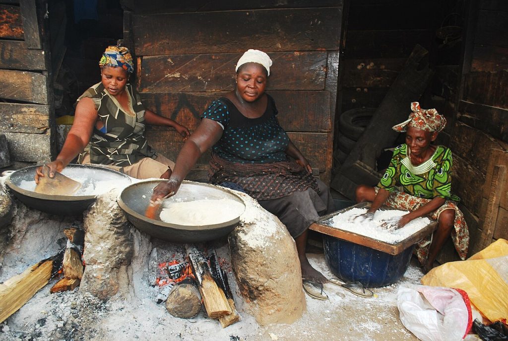 Gari processing