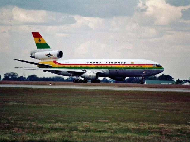 A Ghana Airways DC-10 airliner