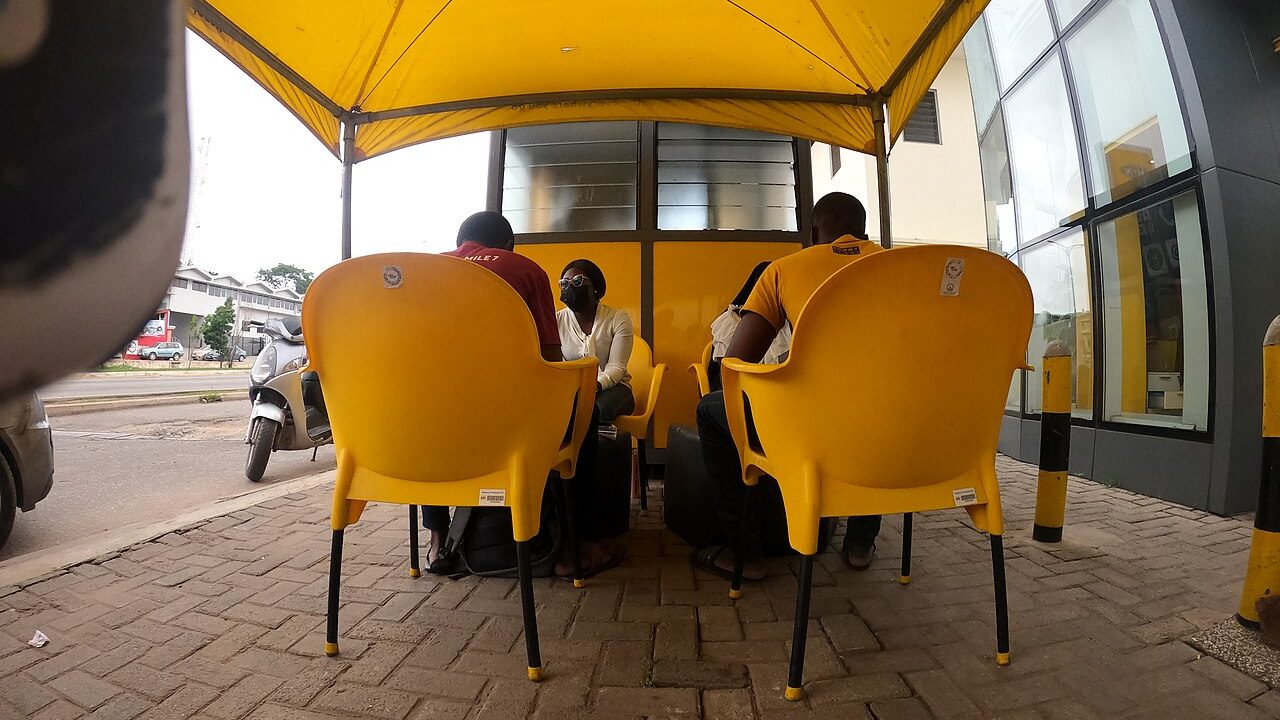 Customers registering SIM cards with the Ghana Card