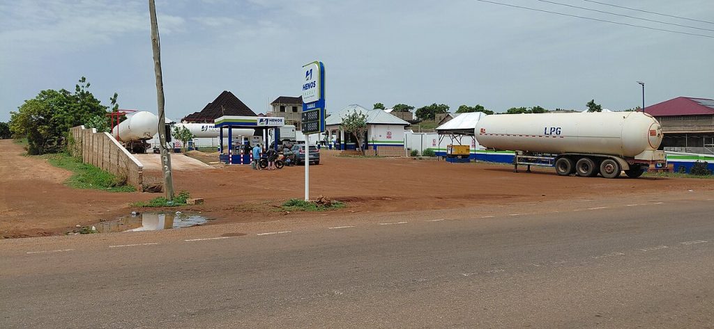 A gas filling station