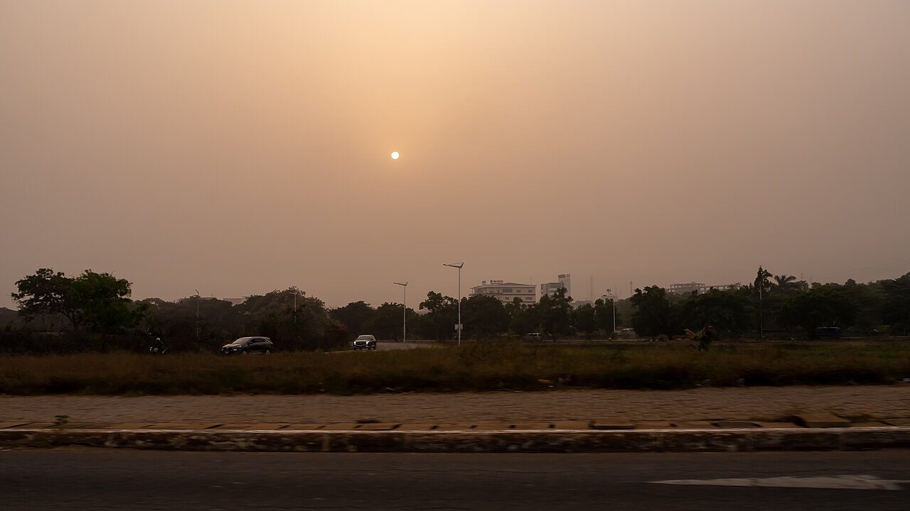 Harmattan haze over Greater Accra