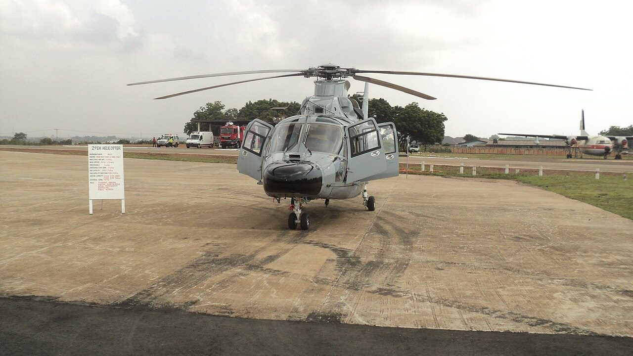 A Ghana Air Force Harbin Z-9EH helicopter
