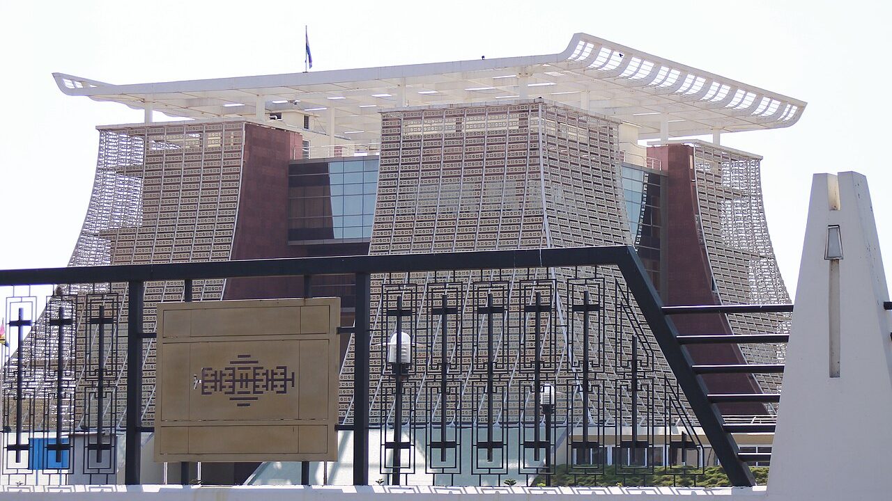 Jubilee House, the seat of Ghana's presidency, on Liberation Road in Accra