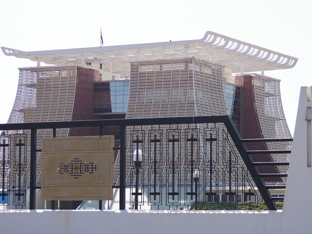 Jubilee House, the seat of Ghana's presidency, on Liberation Road in Accra