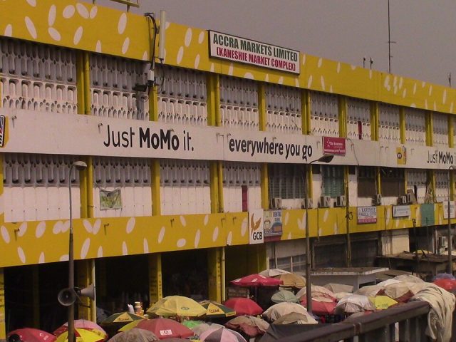 The Kaneshie Market complex in Accra