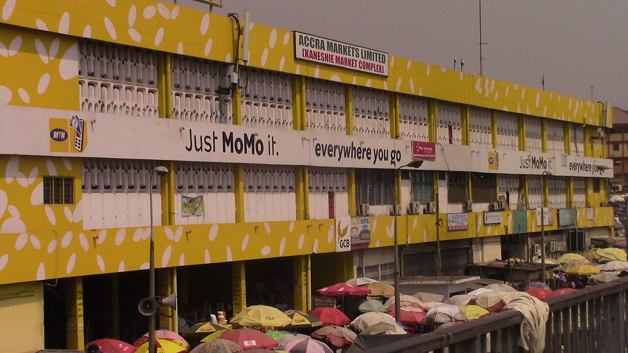 The Kaneshie Market complex in Accra