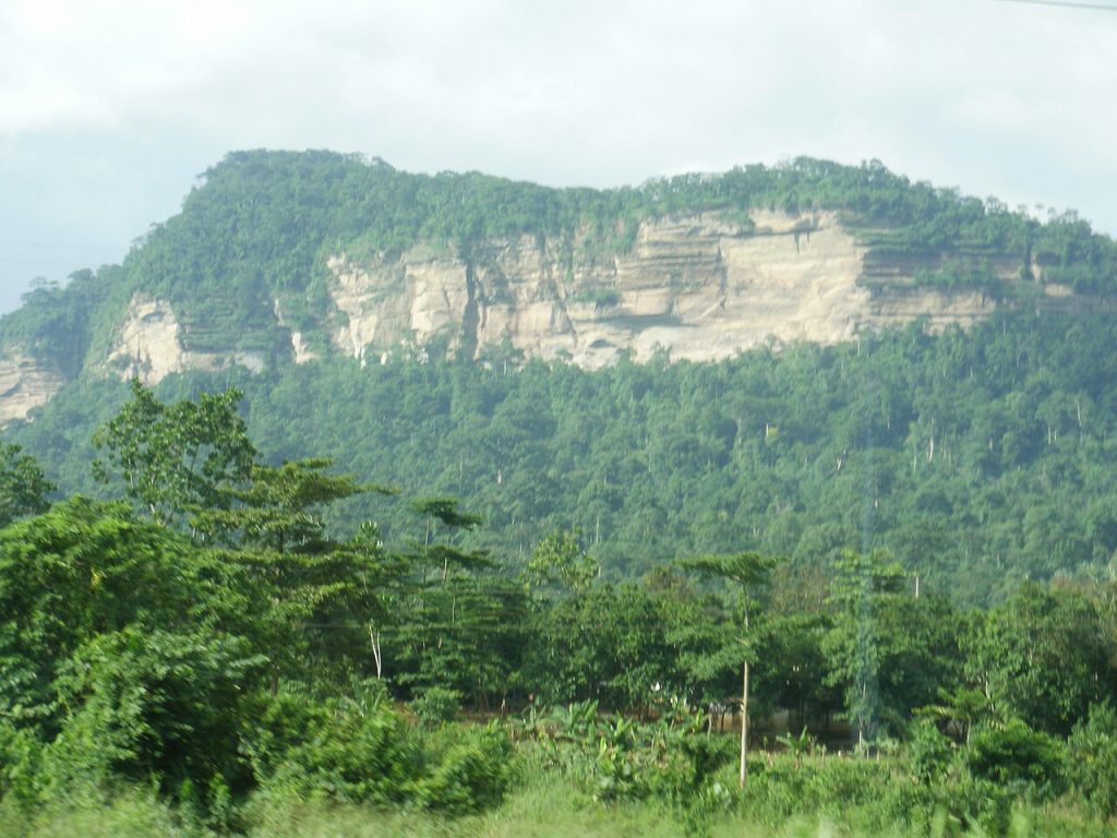 A cliff on the Kwahu ridge