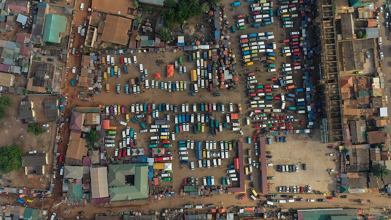 Madina market and trotro station
