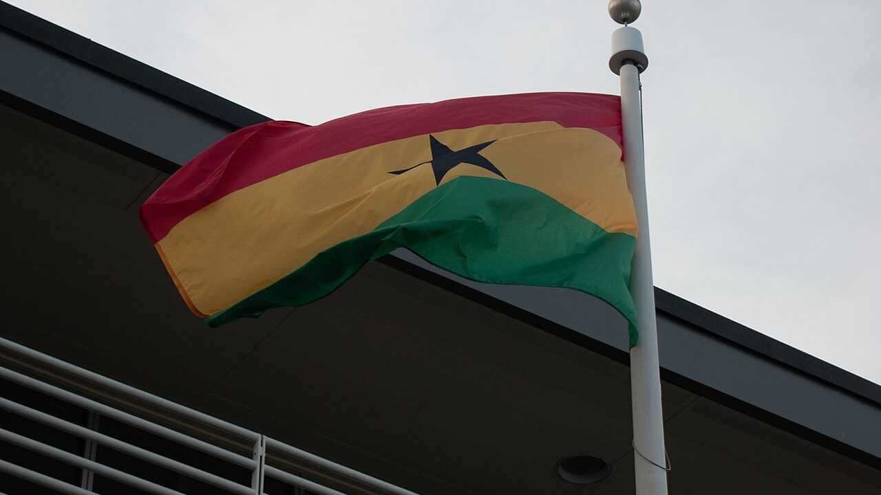 The flag of Ghana
