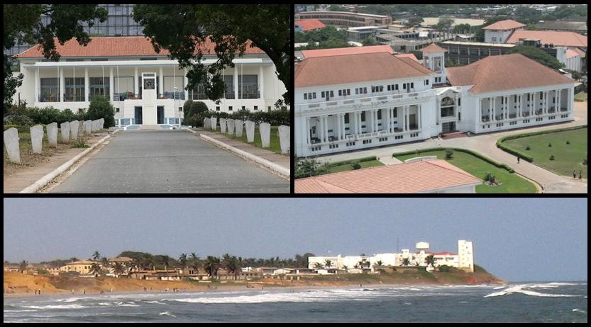 Ghana's Parliament House, Supreme Court and Osu Castle