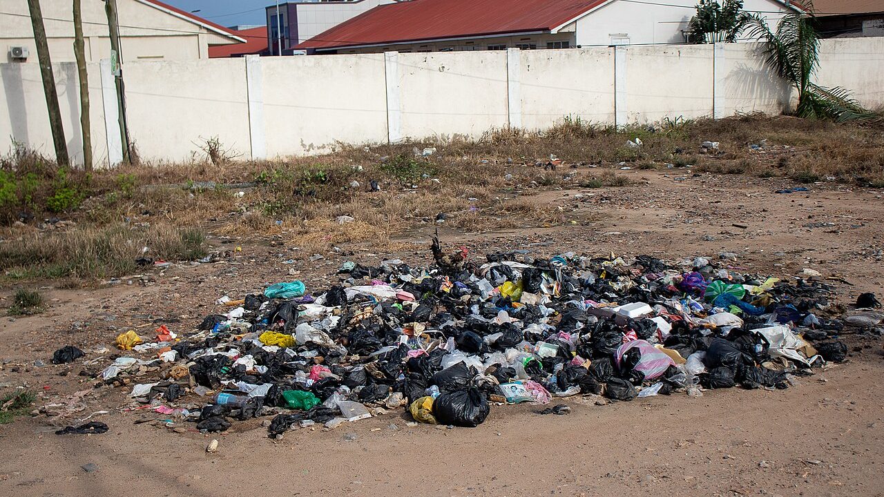 A pile of rubbish in Accra