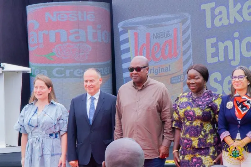 Prez. Mahama commissions Nestlé Ghana’s expanded evaporated milk production line in Tema