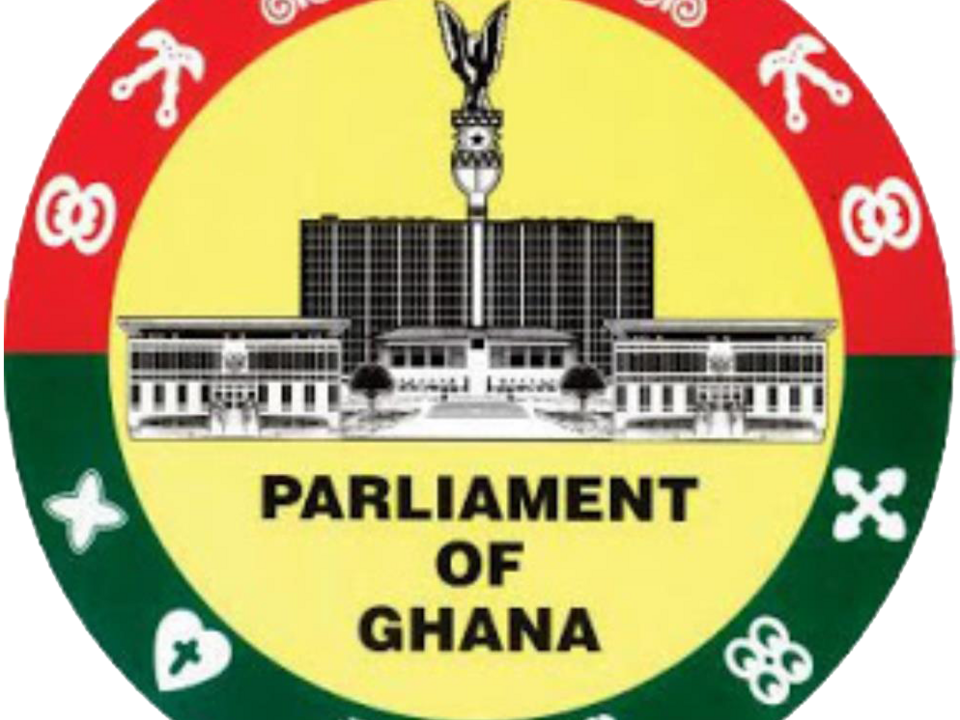 The emblem of the Parliament of Ghana