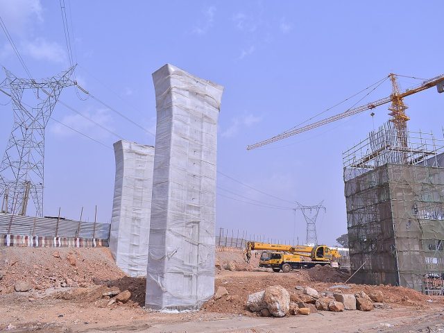 The four-tier Pokuase Interchange on the Accra-Kumasi highway