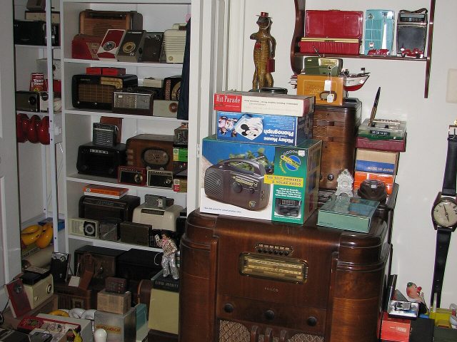 A collection of vintage radio sets