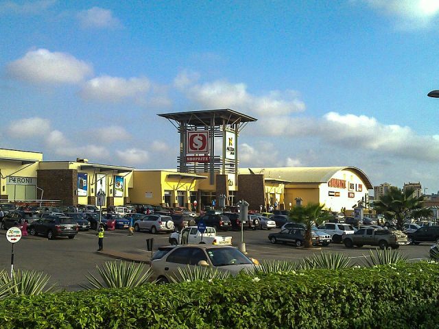 The entrance to Accra Mall