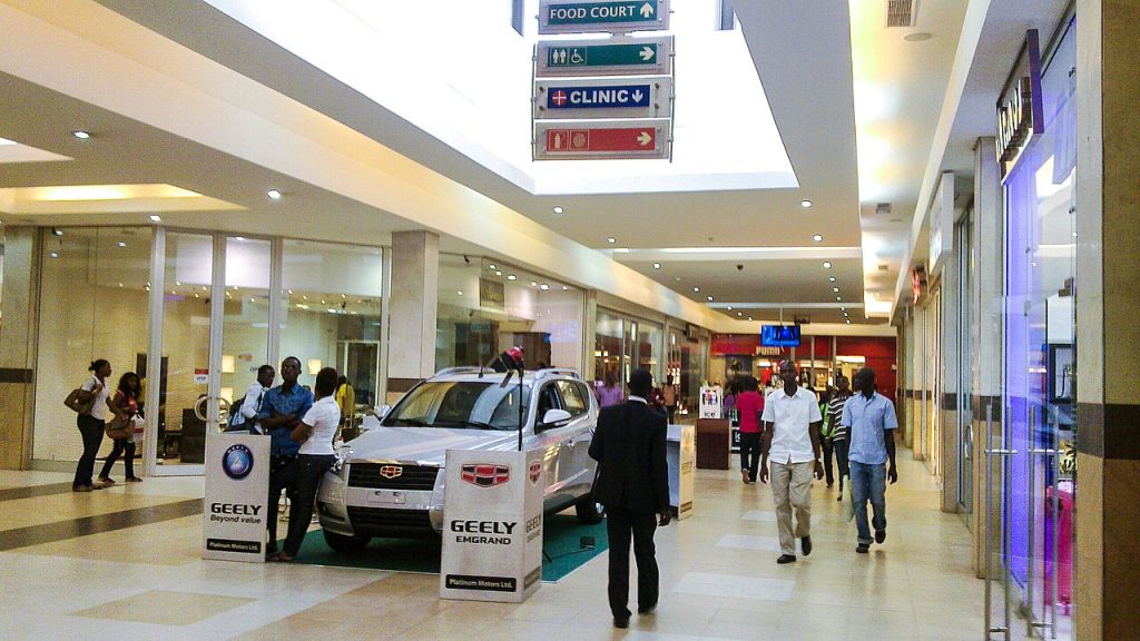 Shops inside Accra Mall