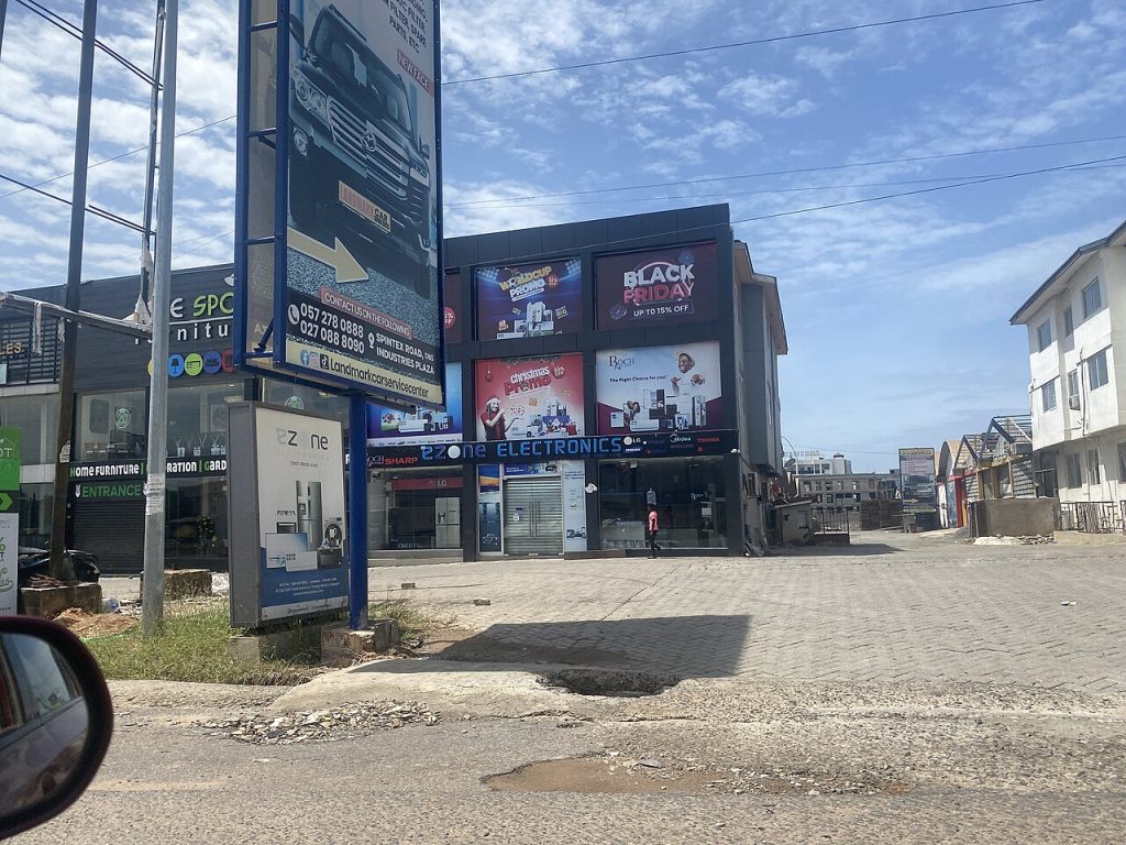 Shops along Spintex Road